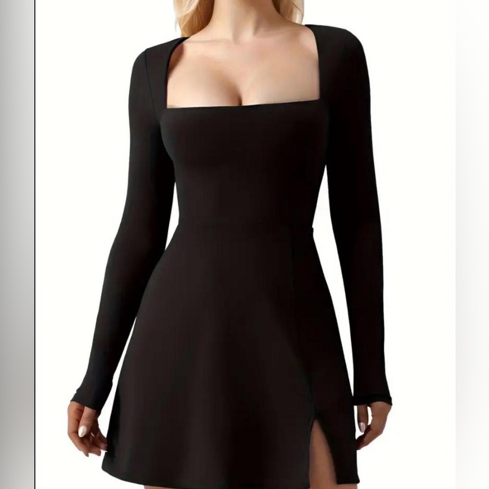 Black mini dress